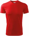 Aszimmetrikus nyakkivágású póló, piros