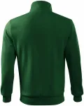 Egyszerű férfi pulóver, kapucni nélkül, üveg zöld