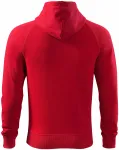 Férfi kontrasztos pulóver kapucnival, formula red