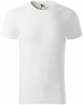 Férfi póló, texturált organikus pamut, fehér