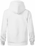 Kényelmes női pulóver kapucnival, fehér