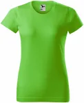 Női egyszerű póló, alma zöld