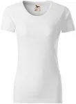 Női póló, texturált organikus pamut, fehér