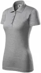 Női slim fit póló, sötétszürke márvány
