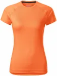 Női sport póló, neon mandarin