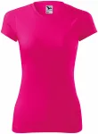 Női sportpóló, neon rózsaszín