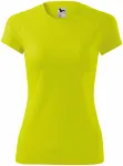 Női sportpóló, neon sárga