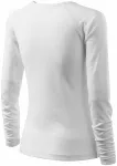 Női testhezálló póló, V-alakú nyakkivágással, fehér