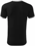 Unisex kontrasztú póló, fekete