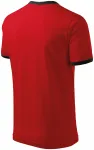 Unisex kontrasztú póló, piros