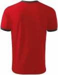 Unisex kontrasztú póló, piros