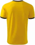 Unisex kontrasztú póló, sárga
