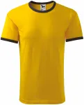 Unisex kontrasztú póló, sárga
