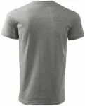 Unisex nagyobb súlyú póló, sötétszürke márvány
