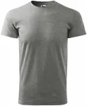 Unisex nagyobb súlyú póló, sötétszürke márvány